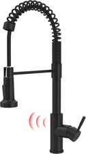 Motion Sensor Touchless Kitchen Faucet Matte Black Smart Hands-Free