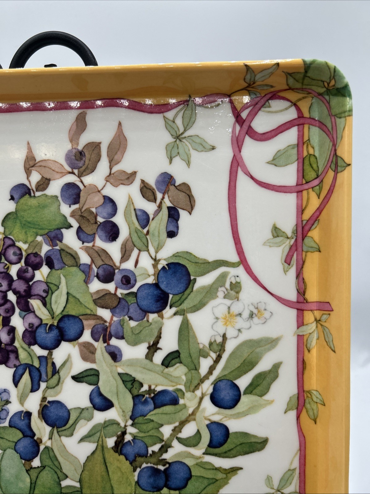 Tray Atelier Michele Trumel Design Imports Melamine Italy 10" x 12" Berry #6