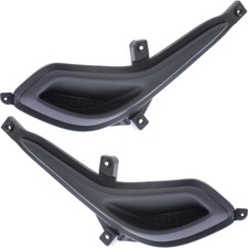 Fog Light Cover Set For 12-17 Hyundai Accent Dark Gray Front Hy1039111 Hy1038111