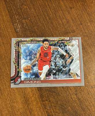 Anfernee Simons 2025-26 Topps Holiday Glitter H97 Blazers Boston Celtics