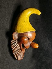 Wandmaske Zwerg lachendes Gesicht   Walter Bosse  50er 60er Jahre Achatit  Wicht