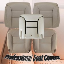 Fits 1995–1999 GMC Chevy Tahoe Front Both Leather Seat Cover & Foam Cushion Tan