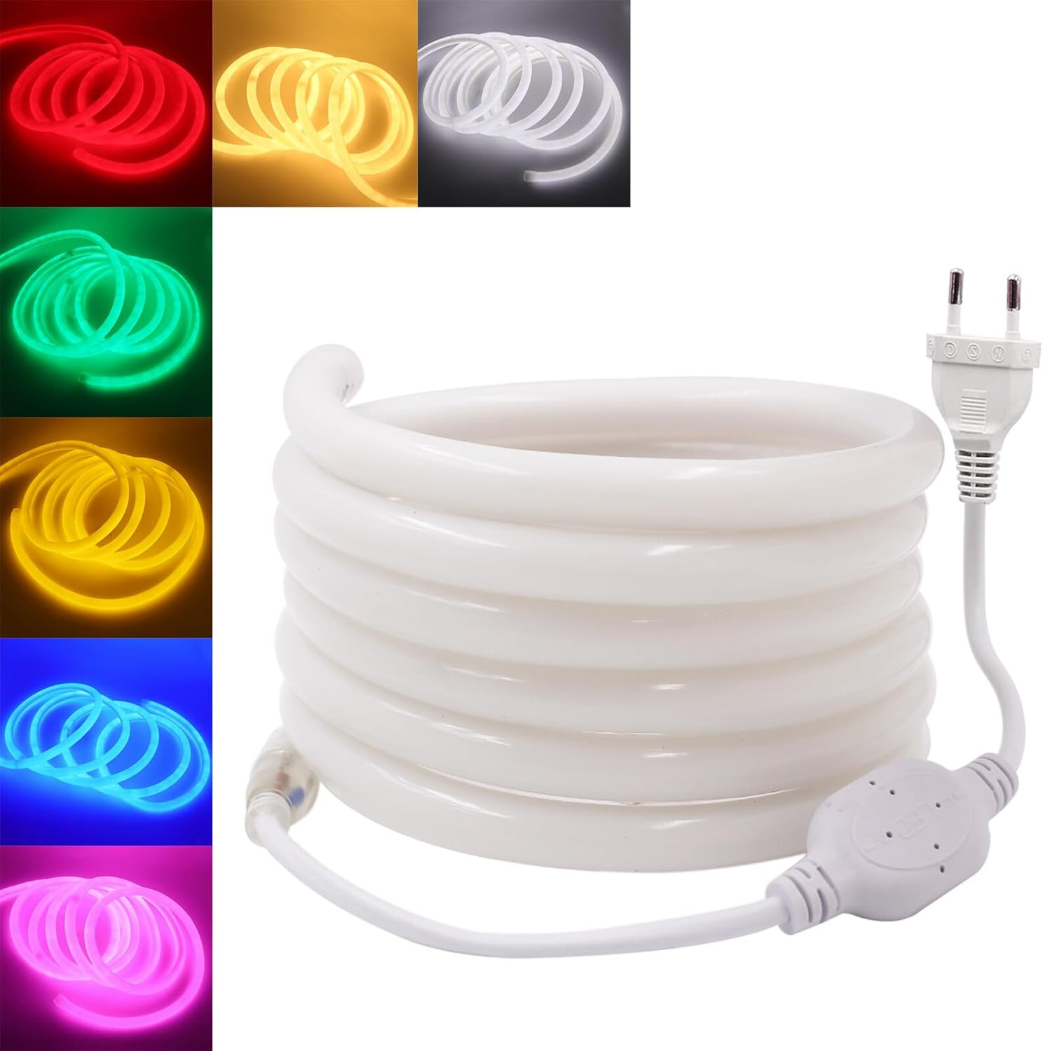 Striscia LED 220V, Flessibile Impermeabile IP65, 120 Led/M 3 Metri Striscia Neon