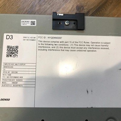 2019-2020 ACURA RDX A-SPEC ONLY Control Assembly, Infotainment 39540-TJC-A21