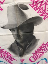 Vintage Bandana Mark Chesnutt 90s Scarf Country Music Unisex Square White