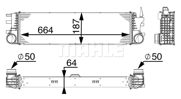 Mahle CI 180 000P LadeluftküHler FüR MERCEDES-BENZ V-KLASSE (W447)-image