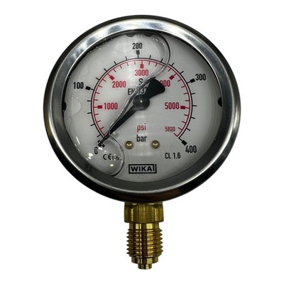 WIKA Manometer EN837 0 400 bar 0 5800 psi G1/4  unten Ø63mm CL1.6 NEU