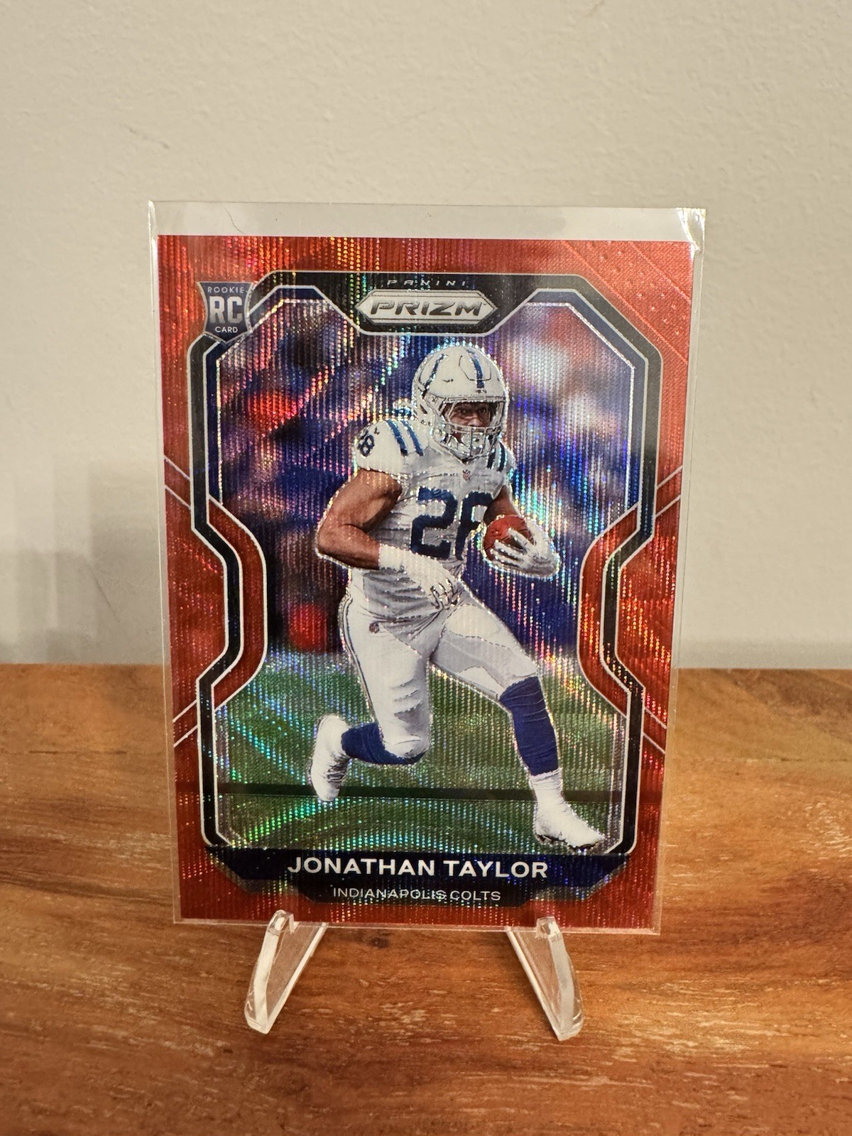 2020 Panini Prizm - Rookie Jonathan Taylor #332 Red Wave Prizm /149 (RC)