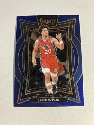 Jared McCain 2024-25 Panini Select Blue Concourse Rookie #82 Sixers RC