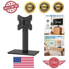 Functional Swivel TV Stand for 19"-43" Displays - Space-Saving & Sturdy Design