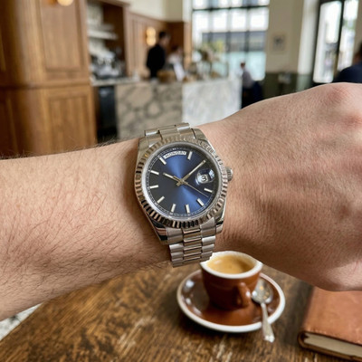 Verdano 39 Blue Automatic Dual Calendar Miyota 8285 Steel Watch Primemods