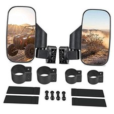 UTV Side Mirrors with 1.75" -2" Roll Bar Cage, UTV Mirrors 360 Degree