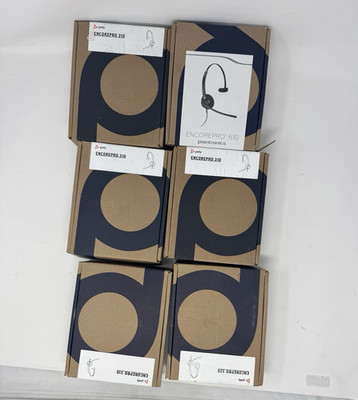 Poly EncorePro 320, 310, 510 Corded Headset - LOT of 6 Headsets!