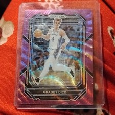 Panini Prizm Draft Picks Gradey Dick #84 Purple Prizm Rookie Kansas Jayhawks