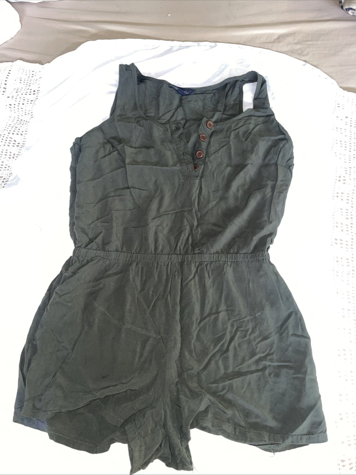 Iris Green Romper - image 1