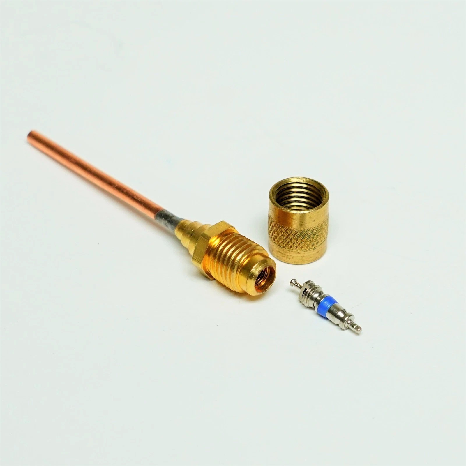 Copper Tube Refrigerator Access Valve 1/8" CD8408 Bulk