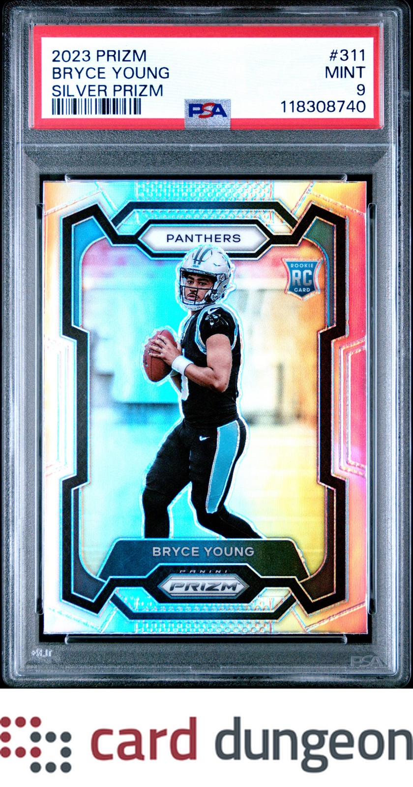 Bryce Young 2023 Panini Prizm #311 Silver Prizm - 118308740 PSA 9