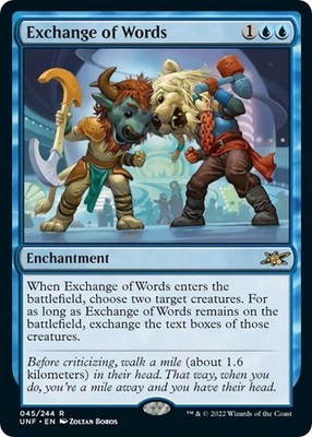 Exchange of Words UNF 45 Normal English NM - MTG
