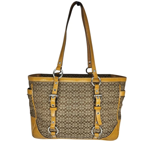 Borsa Coach vintage borsetta pelle tela tracolla firma piccola C 2008 Y2k