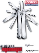 Ratchet Swiss Army Knife, 35-in-1 Multi-Tool, Silver