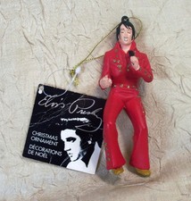 Elvis Presley In Red Suit Resin Christmas Holiday Ornament Kurt Adler New