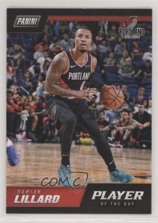 2018-19 Panini Player of the Day Damian Lillard #13 09wc