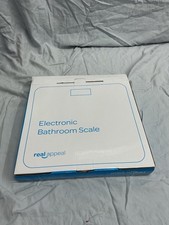 Real Appeal electronic glass heavyweight bathroom scale open box NEW