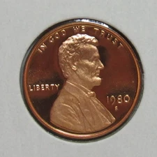 1980 S Proof Lincoln Memorial Cent