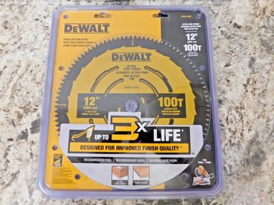 DeWalt DWA112100 12'' 100T Ultra Fine Finish Circular Saw Blade