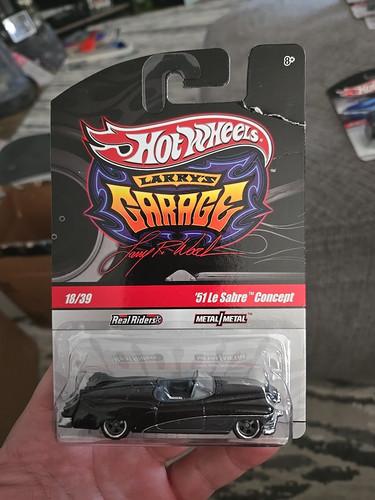 Hot Wheels Larry's Garage '51 Le Sabre Concept #18/39 Nero Real Riders RR PNEUMATICI - Foto 1 di 4