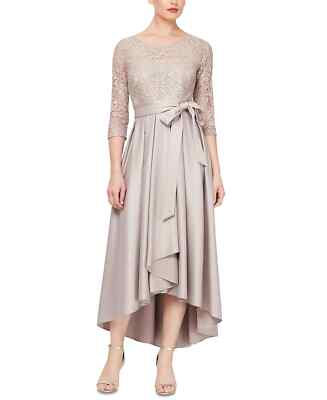 Alex Evenings Sequined-Bodice High-Low Gown MSRP $189 Size 6 # 14A 2107 NEW