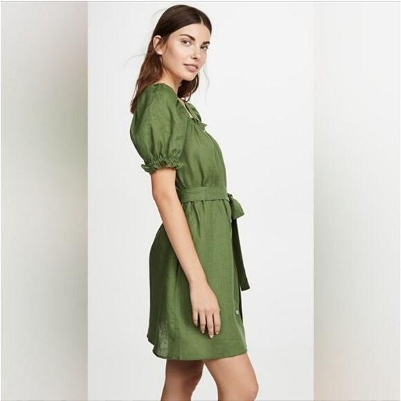 knee length dresses for ladies Brigitte Mini Dress in Linum