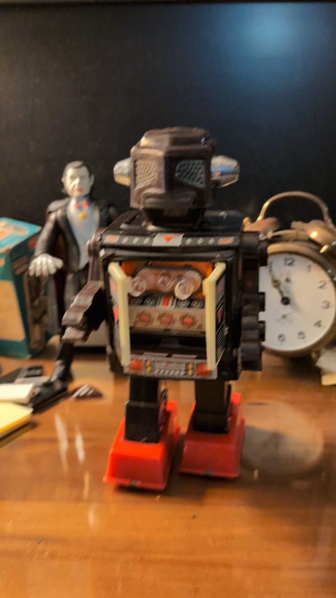 1960's Horikawa Space Fighter Tin Robot Battery Operated working