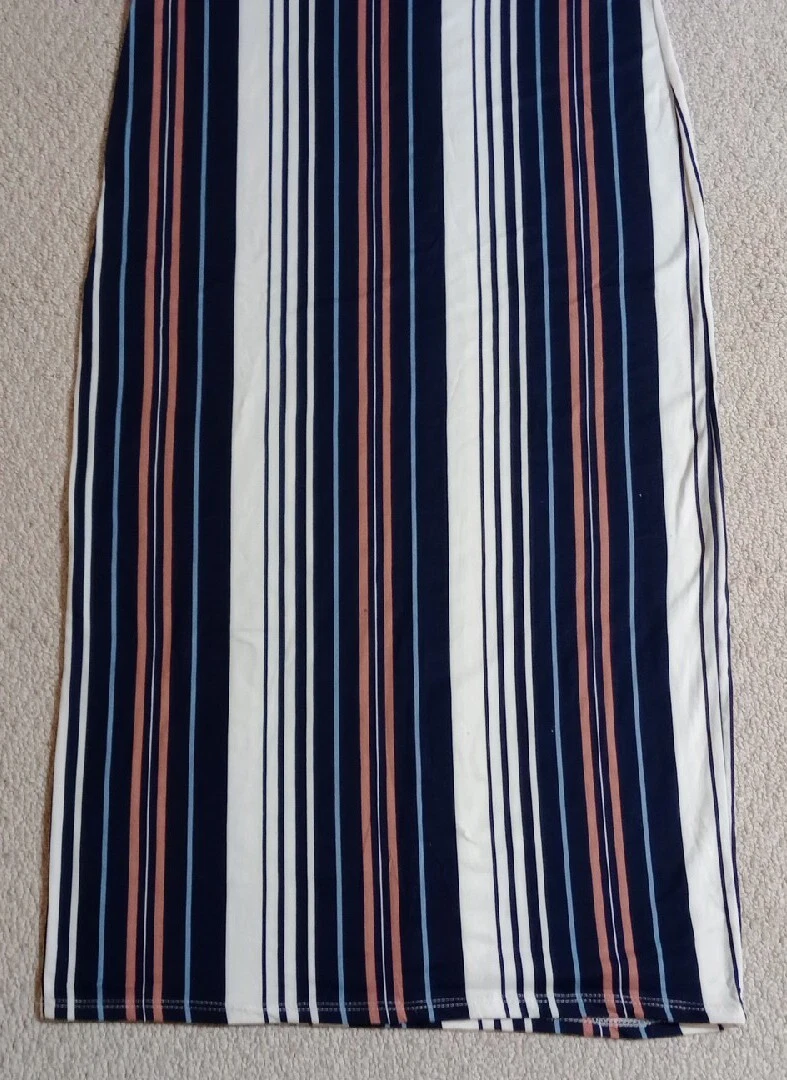 UNDERCOVER Nuovo abito discreto donna X Large multicolore misto poliestere cinturino spaghetti 23