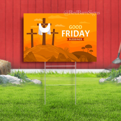 He Is Risen Easter Sunday Indoor Holy Week Palm Sunday Yard sign with H-Stakes 0