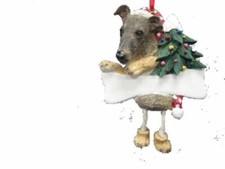 Greyhound Brindle Ornament Dangling Legs Christmas E S 35356-94