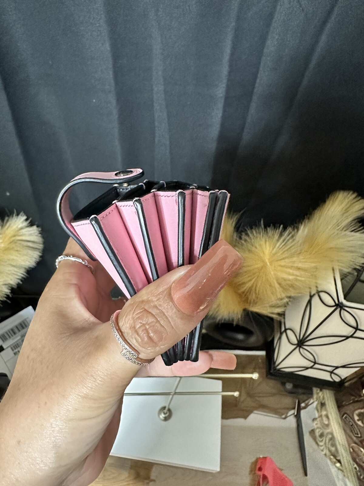 COACH 1941 Accordion Card Case Pink Color Block Glove… Gem