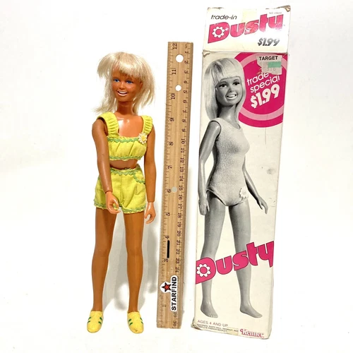 Kenner Trade-In Dusty Girl Doll Figurine Yellow Swimsuit Shoes BoxWEAR READ⭐️