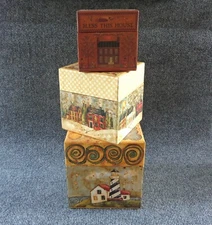 Lot of 3 Different Lang Bob's Boxes Set Sail, Bless This House, Peace on Earth