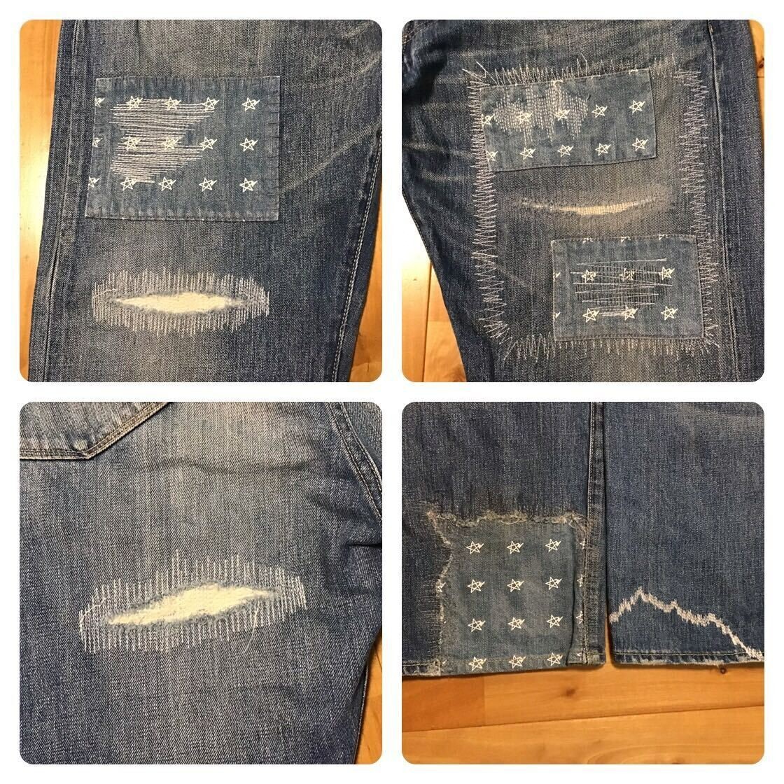 A BATHING APE フロントスター　デニム　BAPE STA XLサイズ A BATHING APE フロントスター デニム BAPE STA XLサイズ - メルカリ