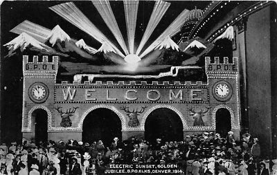 J69/ Denver Colorado Postcard c1914 Golden Jubilee B.P.O. Elks Crowd 304