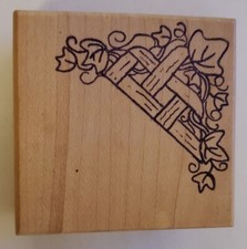 The Rubber Riot Wood Rubber Stamp - Flourished Corner Border