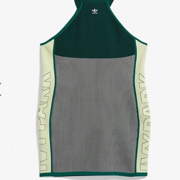 adidas ivy park asymmetrical dress adidas x IVY PARK Black and Brown Knit Logo Dress adidas x IVY PARK