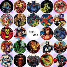 Marvel Hecho a Mano Insignia Pin Botón Trasero del Cómic TÚ ELIGES Avengers Cap Iron Man