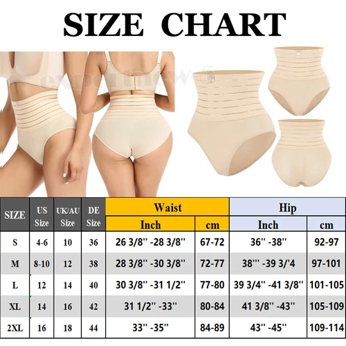 Women's Compression Shapewear Panties High Waist Thong Tummy Control Body Shaper - Picture 25 of 35
