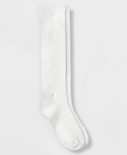 2 Pack NWOT Made in USA White Fuzzy Double Thick Knee High Compression Socks