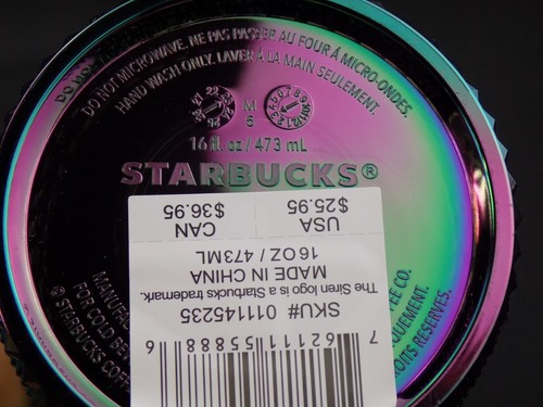 Fall 2023 Starbucks Studded Oil Slick Iridescent Cold Cup Tumbler 16oz Grande - Picture 6 of 7