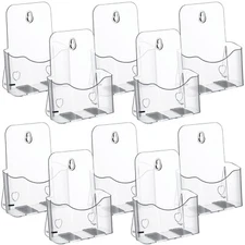 Chinco 10 Pieces Acrylic Brochure Holder Bulk 6 x 8 Inches, Clear Literature ...
