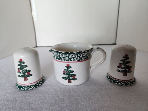26 Piece Furio Italy Green Sponge Ware Christmas Tree Dishes - Picture 16 of 22
