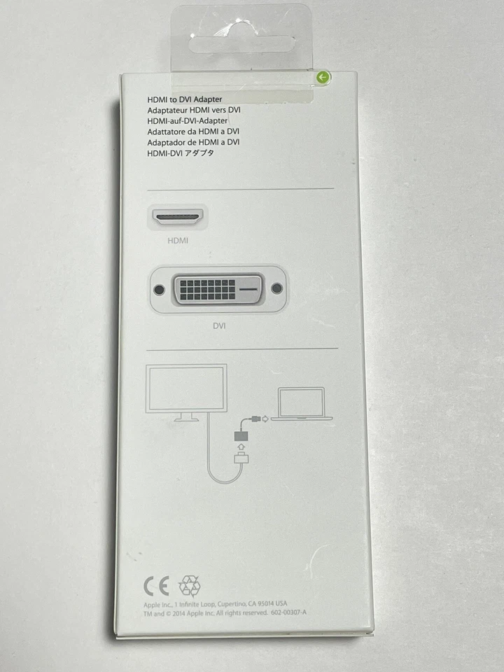 NEW Genuine OEM Apple HDMI Mac to DVI Display Adapter FAST SHIPPING - Image 2 of 2